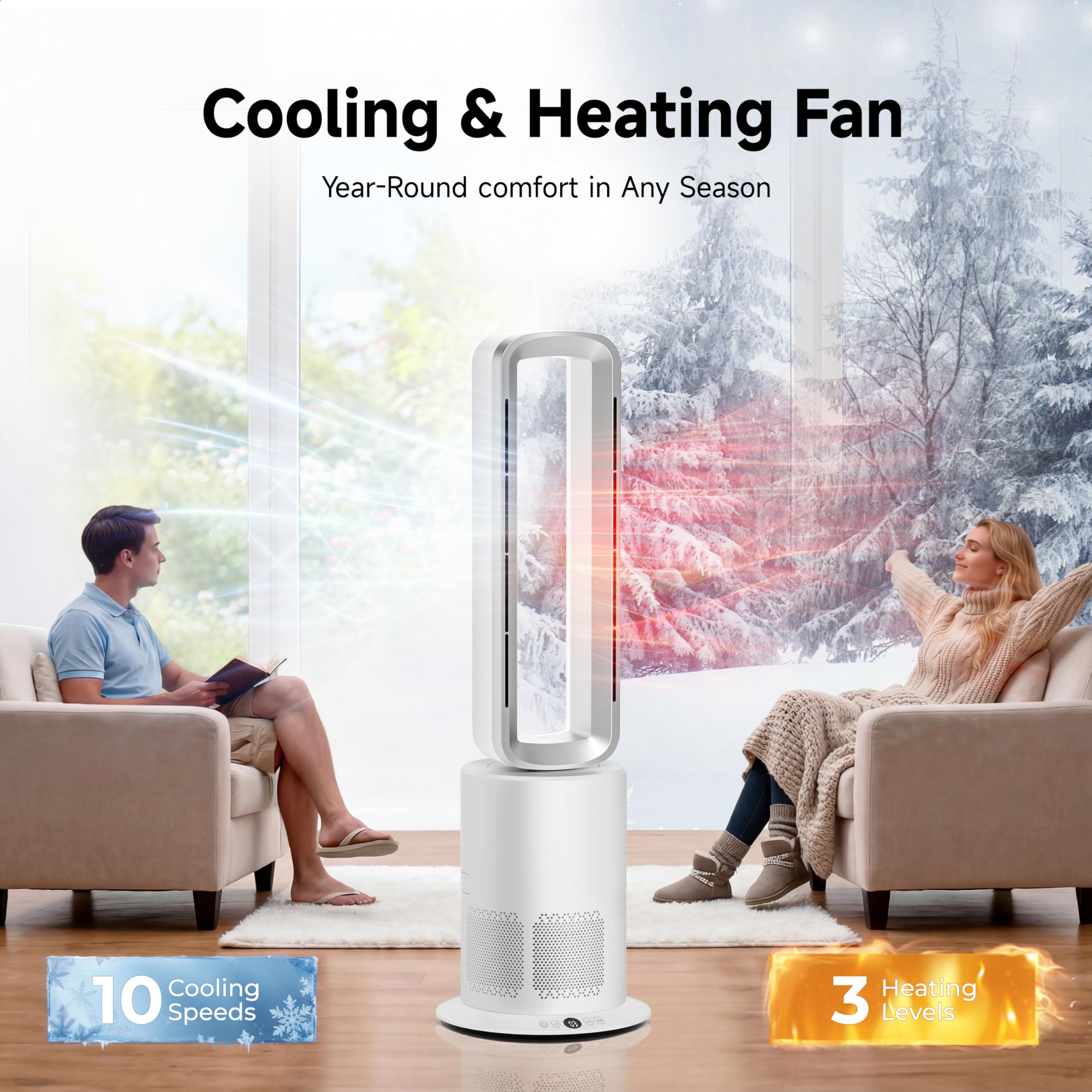 Amazon.com: Xcity TP09Pro Bladeless Tower Fan, 3-in-1 Air Purifier
